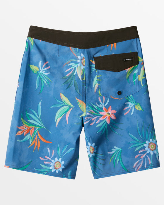 Quiksilver Youth Surfsilk Straight Leg 17 Boardshorts-Star Sapphire