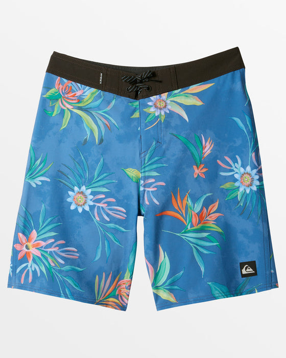 Quiksilver Youth Surfsilk Straight Leg 17 Boardshorts-Star Sapphire