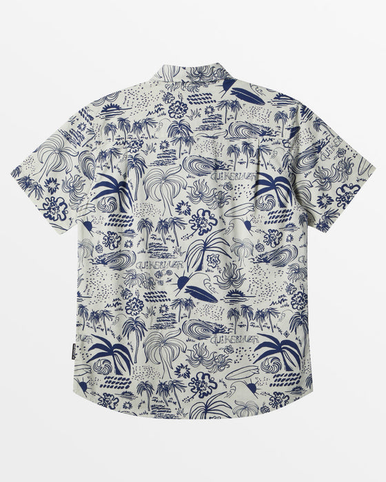 Quiksilver Youth Apero Flow Classic S/S Shirt-Silver Birch