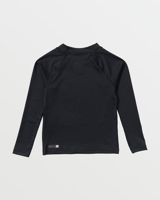 Quiksilver Boys HI Badge UPF 50 L/S Rashguard-Black