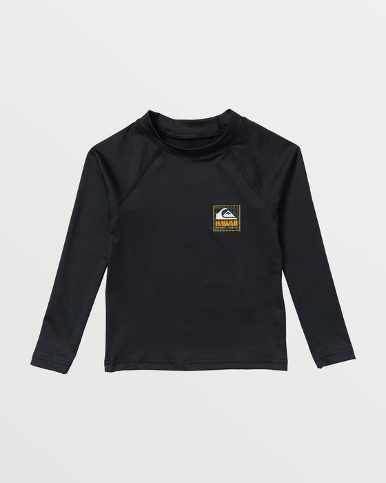 Quiksilver Boys HI Badge UPF 50 L/S Rashguard-Black