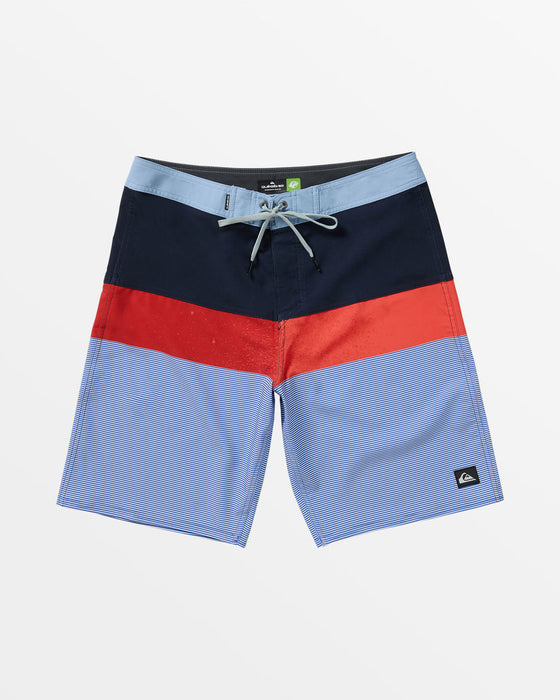 Quiksilver Surfsilk Panel 20 Boardshorts-Pacific Tribe Dark Navy