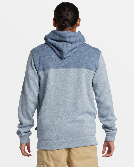 Quiksilver Keller Block Zip Hooded Sweatshirt-Ice Flow Heather