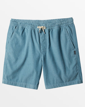 Quiksilver Taxer Cord Shorts-Blue Shadow