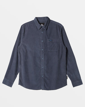 Quiksilver Smoke Trail Cord L/S Shirt-Flint Stone