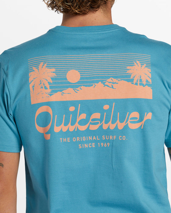 Quiksilver Island Mode Tee-Larkspur