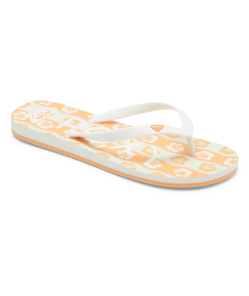 Tahiti Flip-Flops - White/Red Orange