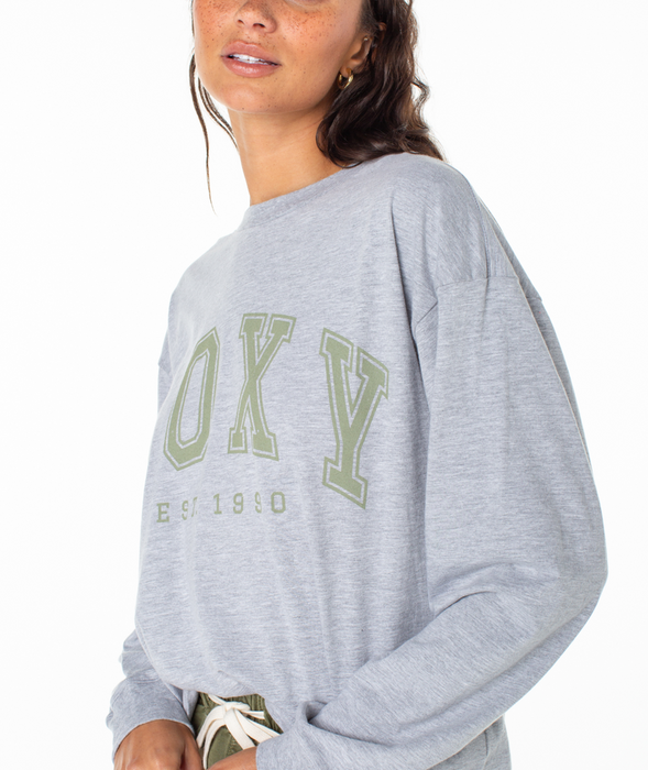 Roxy Collegiate Arch Sweatshirt-Heritage Heather