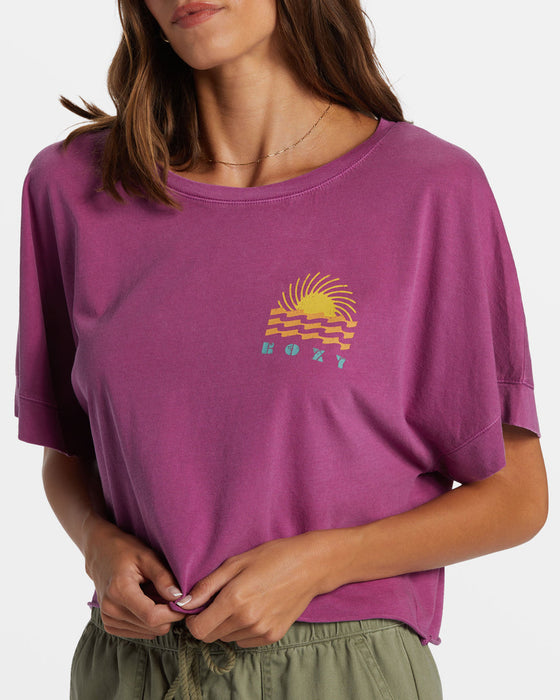 Roxy Sun Spun Tee-Wild Aster