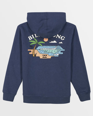 Billabong Boys' Shore Hooded Sweatshirt-Slate Blue