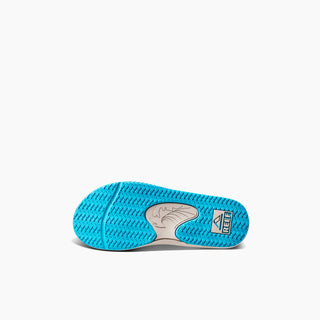 Reef Kids Fanning Sandal-Grey/Aqua/Oak