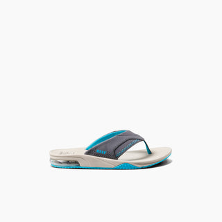 Reef Kids Fanning Sandal-Grey/Aqua/Oak