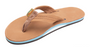 Rainbow Women's Single Layer 1" Strap Sandal-Premier Tan w/Blue