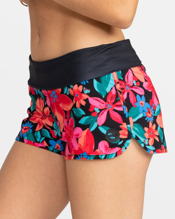 Roxy Endless Summer Printed Boardshorts-Anthracite Floral Fiesta Big