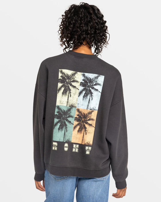 Roxy Lineup Oversized Crew C Sweatshirt-Phantom