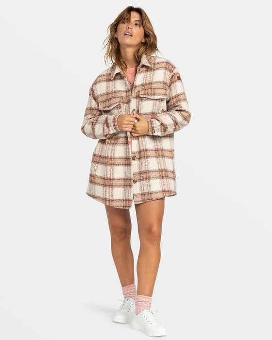 Roxy Check The Swell IIII L/S Shirt-Parchement Paradise Plaid