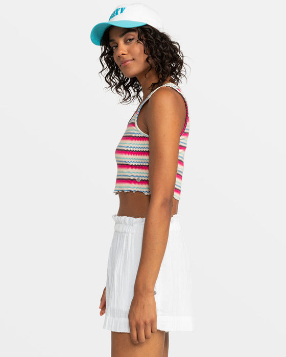 Roxy Keep It Wavy Printed Tank-Brazilian Sand