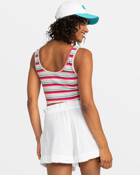 Roxy Keep It Wavy Printed Tank-Brazilian Sand