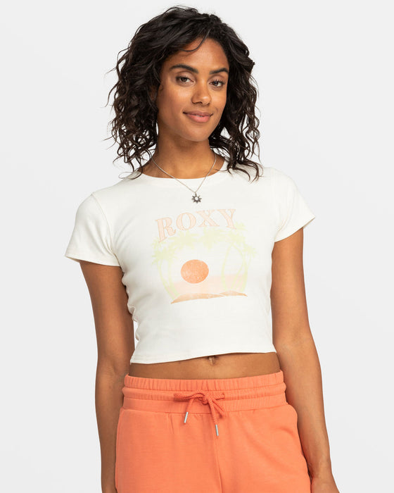 Roxy Roxy All Day Tee-Egret