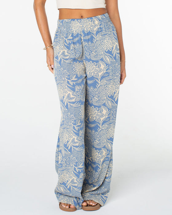 Roxy Forever And A Day Pants-Infinity Blue Lotus Batik