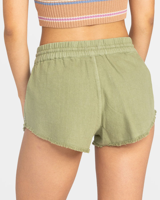 Roxy Scenic Route Shorts-Oil Green