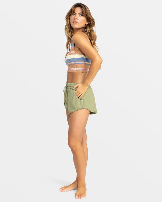 Roxy Scenic Route Shorts-Oil Green