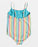 Roxy Girls Rainbow Stripe One Piece-Maui Blue