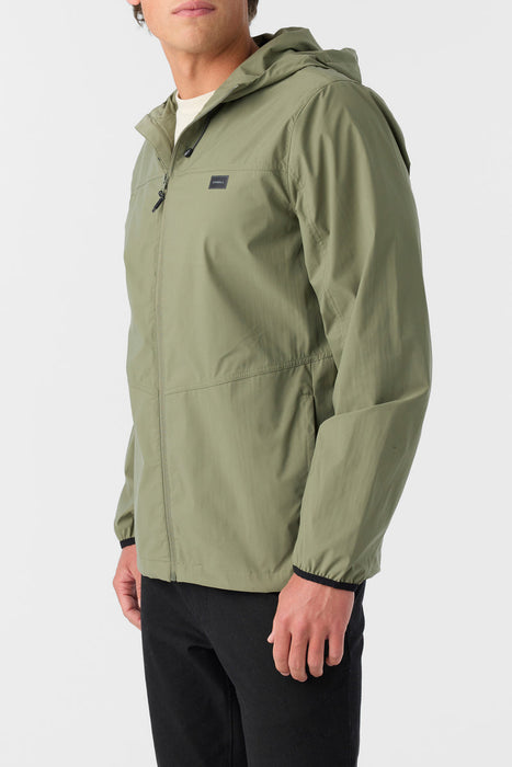 O'Neill Trvlr Windbreaker Stretch Jacket-Deep Lichen Green