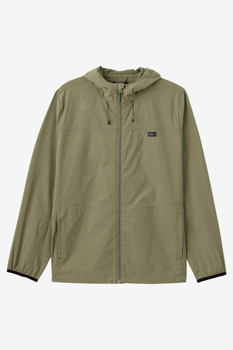 O'Neill TRVLR Windbreaker Stretch Jacket-Deep Lichen Green