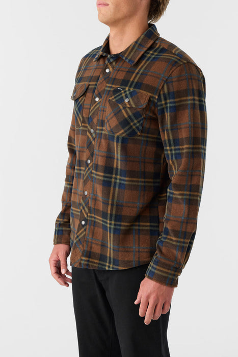 O'Neill Glacier Plaid Superfleece L/S Shirt-Carafe