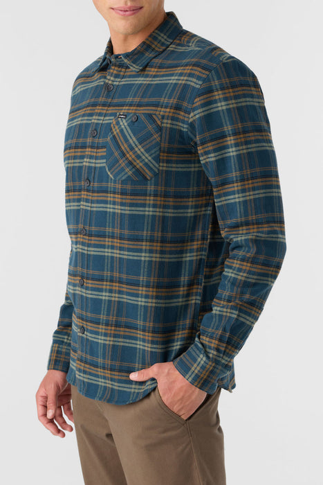 O'Neill Redmond Plaid L/S Shirt-Midnight Navy