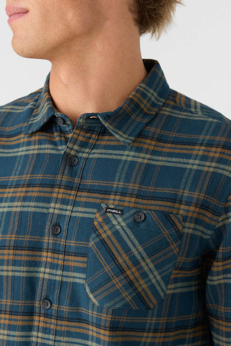 O'Neill Redmond Plaid L/S Shirt-Midnight Navy