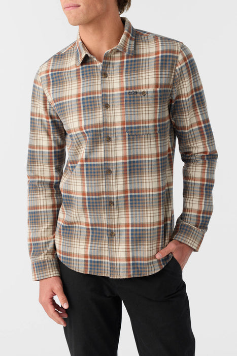 O'Neill Winslow Plaid Flannel L/S Shirt-Chocolate Chip