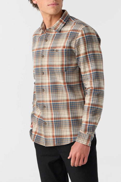 O'Neill Winslow Plaid Flannel L/S Shirt-Chocolate Chip