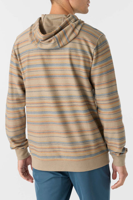 O'Neill Bavaro Stripe Pullover Sweatshirt-Khaki