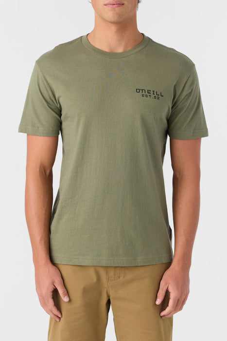 O'Neill Stacked Tee-Deep Lichen Green