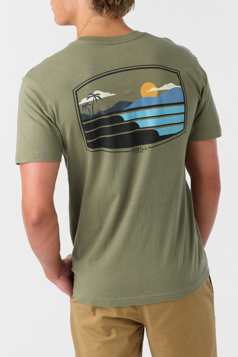 O'Neill Stacked Tee-Deep Lichen Green