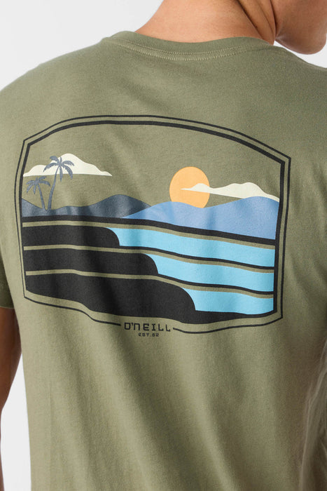 O'Neill Stacked Tee-Deep Lichen Green