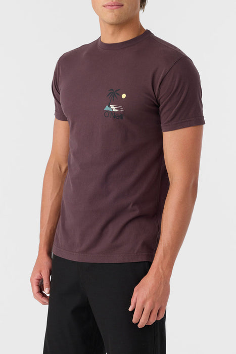 O'Neill Og Palm Island Tee-Raisin