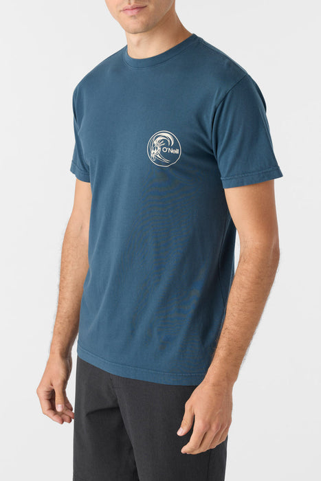 O'Neill Classic Circle Surfer Tee-Heather Navy