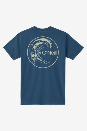 O'Neill Classic Circle Surfer Tee-Heather Navy