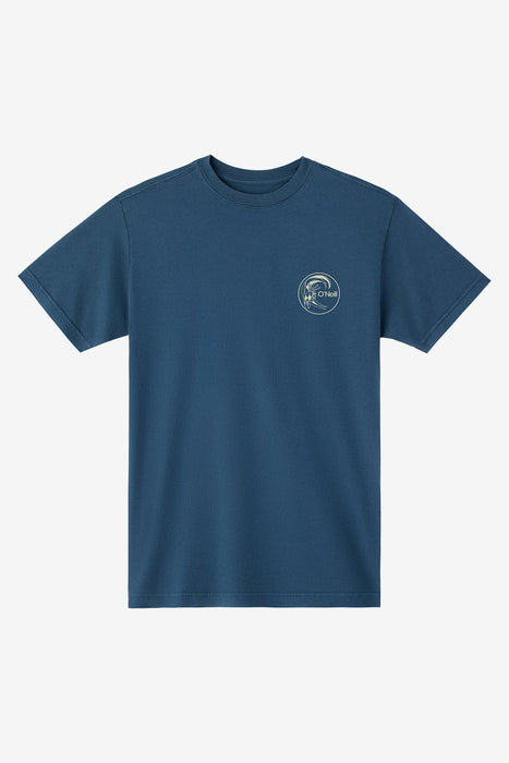 O'Neill Classic Circle Surfer Tee-Heather Navy