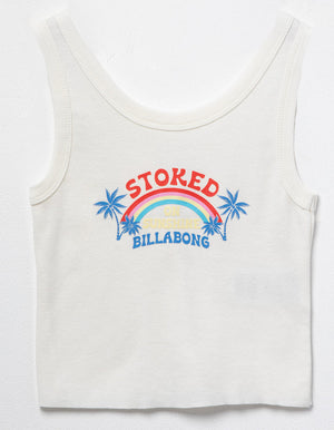 Billabong Girls Feeling Stoked Tank-Salt Crystal