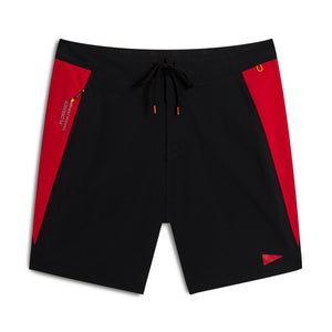 Florence Marine X Cordura Airtex Boardshorts-Black Racing Red