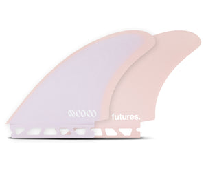 Futures Coco Ho Keel  Twin Fin Set-Purple-Small