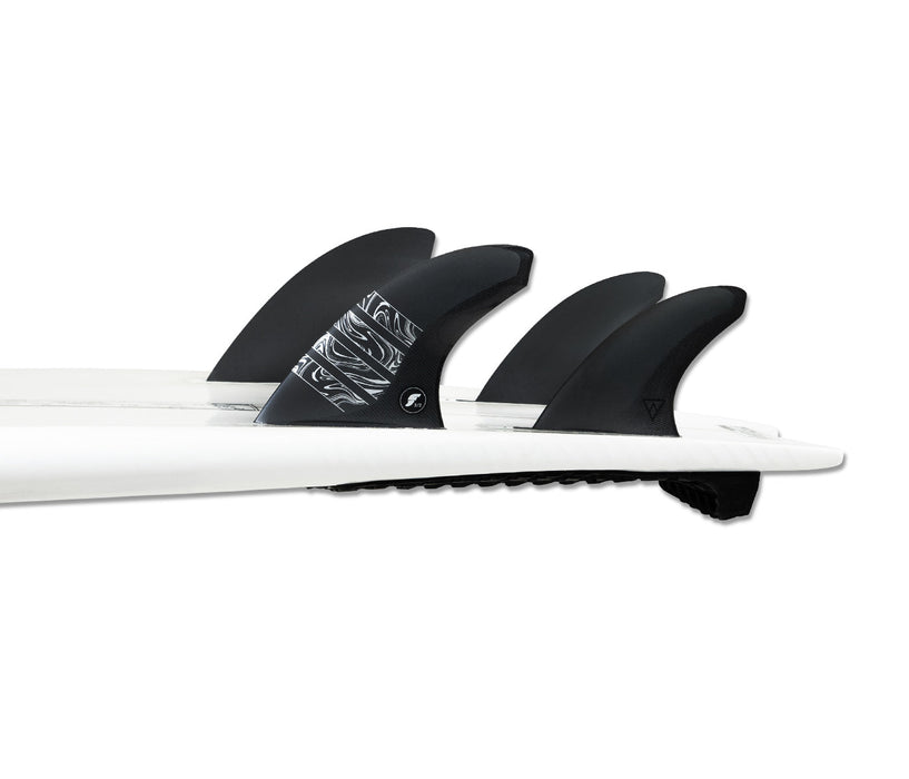 Futures Alpha Vector 3/2 Tri/Quad Fin Set-Carbon/Silver-Large