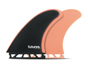 Futures T2 Fiberglass Twin Fin Set-Indigo/Rose