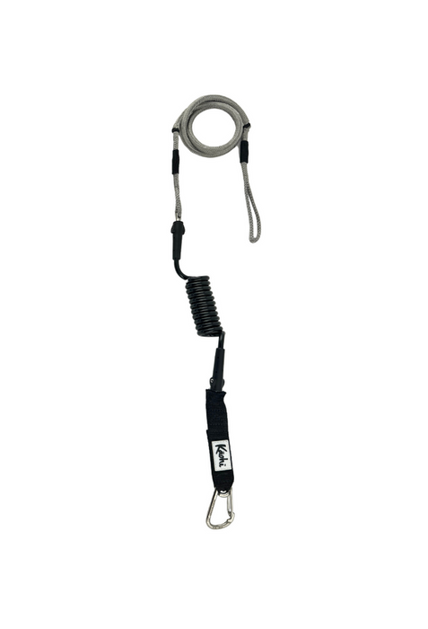 Kaohi Inviz Hybrid Leash w/ Carabiner-Black-4' x 7mm