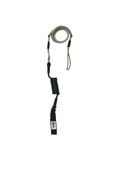 Kaohi Inviz Hybrid Leash w/ Hook & Loop-Black-4' x 7mm