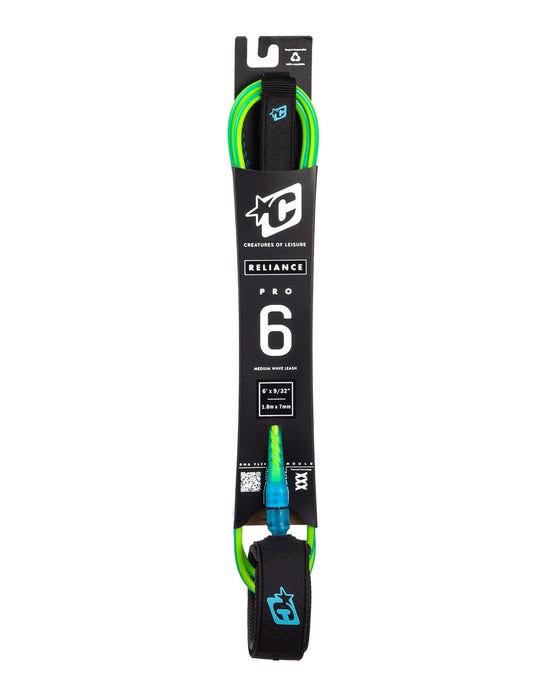 Creatures Reliance Pro Leash-Pine-Lime-6'0"